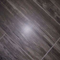 Fossilized Wood in Charcoal - Flooring