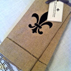 Fleur de Lis Linen Kitchen Towel - Dish Towels