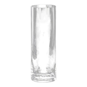 Rectangle Glass Vase With Rectangular Mouth Clear Glass Finish