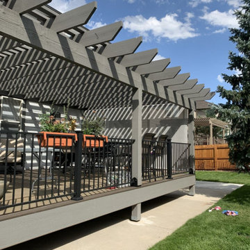 New Composite Deck with Pergola Creates Perfect Outdoor Entertaining Area