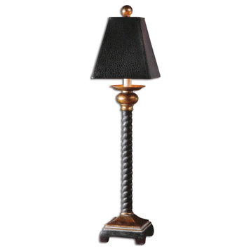 Uttermost Bellcord Black Buffet Lamp