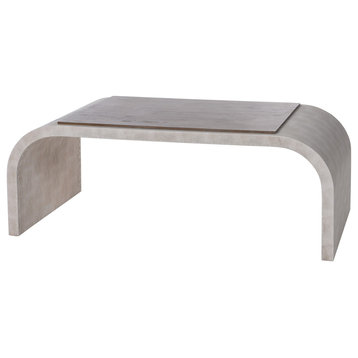 Dann Foley Lifestyle Cocktail Table Gray and Driftwood Gray Finish