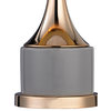 Small Gold Cone Neck Lamp