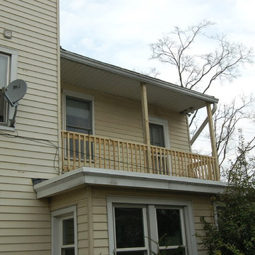Harrisburg PA Rubber roof, replacement posts and replacement railings