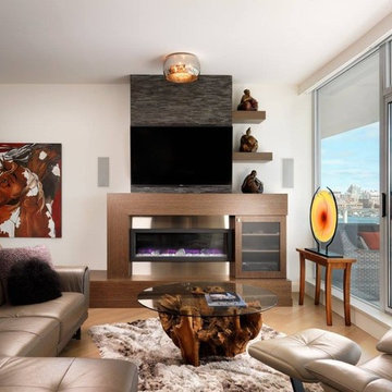 Western Wenge Fireplace