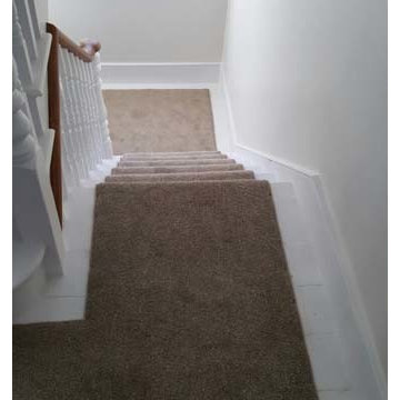 Grey Carpet Runner Installation by The Flooring Group