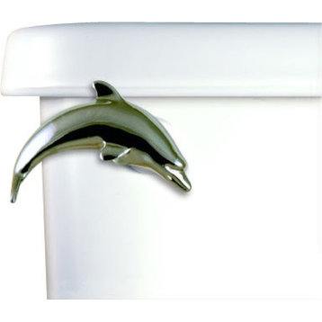Dolphin Toilet Flush Handle, Chrome