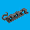 Black Wrought Iron Slide Bolt Door Latch with Bolts and Catch Renovators Supply