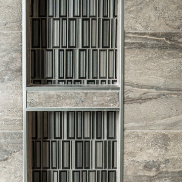Sophisticated Master Bathroom with Window Seating