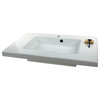 Sleek Wall Mounted, or Built-In Ceramic Sink, One Faucet Hole