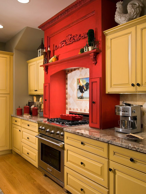 Yellow Kitchen Cabinets | Houzz