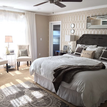 Entwined Allover Stenciled Bedroom