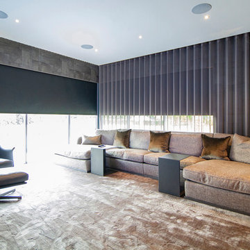 Home Cinema Room with Electric Blinds by Grants