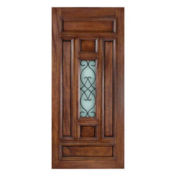 MAHOGANY SOLID WOOD DOOR EXTERIOR/INTERIOR PARIS (1-3/4") - Front Doors
