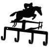 Wrought Iron Horse & Jockey Key Holder Key Hooks