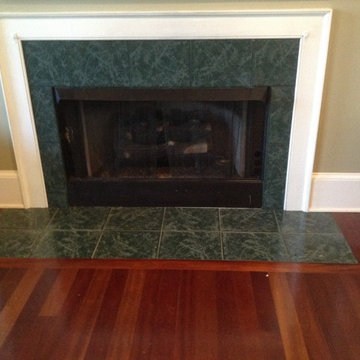 Updated fireplace/ Before and After