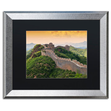 Philippe Hugonnard 'Great Wall XX' Art, Silver Frame, Black Matte, 20"x16"