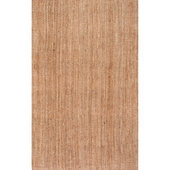 Hand Woven Braided Jute Door Mat Reversible Small Natural Rectangle 2x3 ft  Rugs