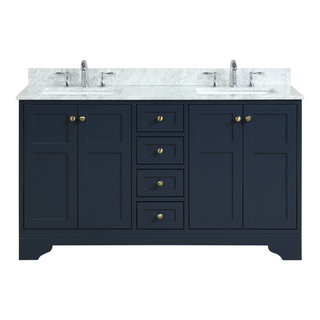 Harper 72-inch Double Vanity with Carrara Marble Top