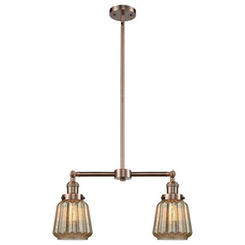 Innovations 2-LT Chatham 22" Chandelier - Antique Copper