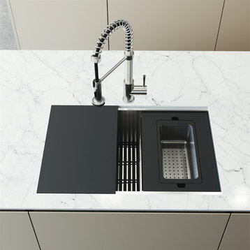 VIGO Hampton 28" Stainless Steel Kitchen Sink With Accessories