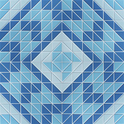 Artistic Pool Tile: Santorini Windmill TR-SA-TWM - Mosaic Tile