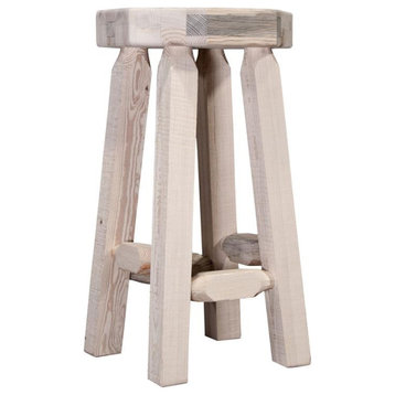 Montana Woodworks Homestead 24" Wood Backless Barstool in Natural