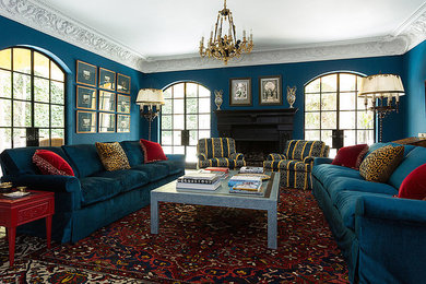 Inspiration for a mediterranean living room remodel in Los Angeles