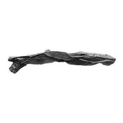 Inviting Home Inc. - Leafy Twig Pull, Left, Antique-Style Pewter - Cabinet And Drawer Handle Pulls
