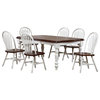 Andrews 7-Piece Extension Dining Set With Arrowback Chairs