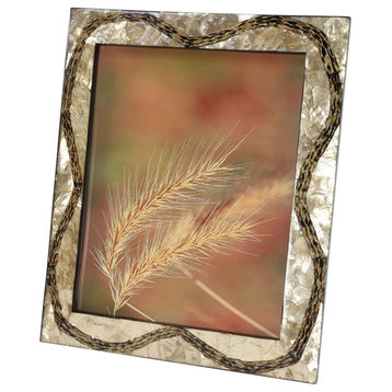 Zimlay Inlaid Vervain And Gold Capiz Shell Large Picture Frame 45187
