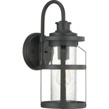 Haslett Collection 1-Light Medium Wall Lantern, Black