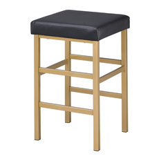 MOD - Phoenix Gold Backless Stool, Black, 26" - Bar Stools and Counter Stools