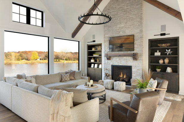Transitional Living Room by Swanson Homes