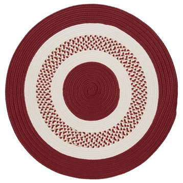 Flowers Bay Rug, Red, 6' Round