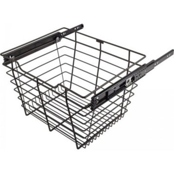 Hardware Resources POB1-141711 11" Tall Pull Out Wire Basket - Bronze