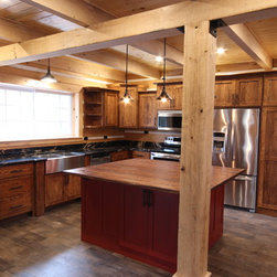 Coe Hill, Ontario   Rustic Wormy Ash Cottage Kitchen - Products