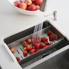 STYLISH Stainless Steel Over the Sink Colander for 16" Sink Opening