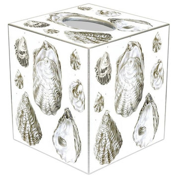 TB2708-Antique Oyster Shells Tissue Box Cover