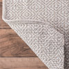 Hand-Loomed Chalet Diamond Cotton Rug, Taupe, 4'x6'