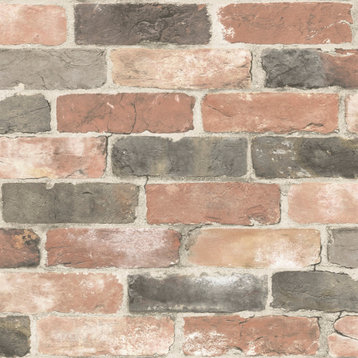 Newport Reclaimed Brick Peel and Stick Wallpaper, Bolt