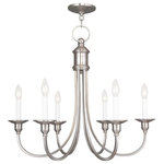 Livex Lighting - Livex Lighting 5146-91 Cranford - Six Light Chandelier - Six Light ChandelierCranford Six Light C Brushed Nickel *UL Approved: YES Energy Star Qualified: n/a ADA Certified: n/a  *Number of Lights: Lamp: 6-*Wattage:60w Candelabra Base bulb(s) *Bulb Included:No *Bulb Type:Candelabra Base *Finish Type:Brushed Nickel