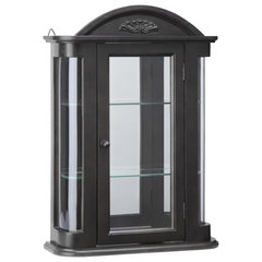 Country tuscan hardwood 2024 wall curio cabinet