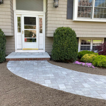 Brick and Granite Step and Paver Walkway