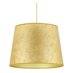 Light Burl Cone Drum Pendant - Pendant Lighting
