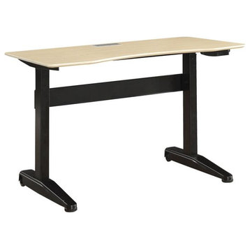 Furniture of America Glenda Metal Adjustable Short Standing Desk in Black
