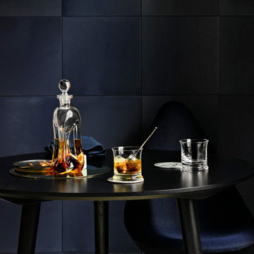 Bartisch, Servieren von Spirituosen. Die Kluks-Faske von Holmegaard