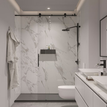 Modern Style Shower Renovation by UpHome
