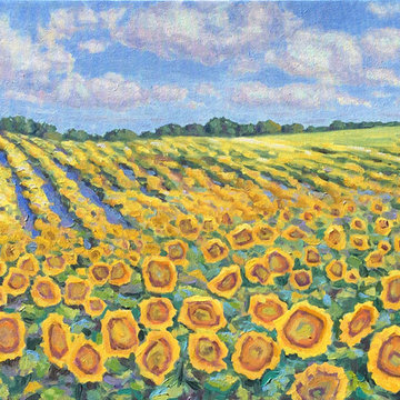 Sunflower fields,sunflowers,art,artwork,original art,oil paintings,artist.sunflo