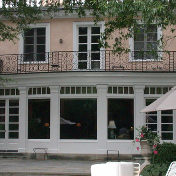 custom home rear facade
